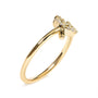 Anillo de hoja y rama con diamantes de 1/10 ct. p.t. en oro amarillo de 10K, foto 4