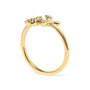Anillo de hoja y rama con diamantes de 1/10 ct. p.t. en oro amarillo de 10K, foto 5