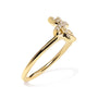 Anillo llamativo de palmera con diamantes de 1/10 ct. p.t. en oro amarillo de 10K, foto 4