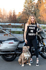 Puppies Make Me Happy Women's Sleeveless Tank