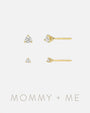 Conjunto Mommy and Me de aretes de diamante en oro de 14K, foto 1