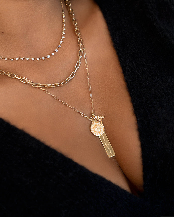 Collar de cadena de eslabón abierto en oro de 14K, foto 4