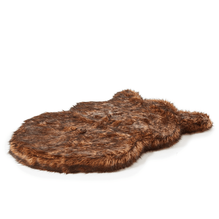 PupRug Curve Faux Fur Orthopedic Dog Bed, Brown, photo 5