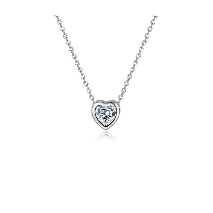 Cubic Zirconia Heart Pendant Necklace, photo 1