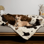 PupProtector Waterproof Throw Blanket, Brown Faux Cowhide, photo 7