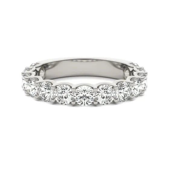 Anillo de media eternidad con diamantes cultivados en laboratorio de 2 1/15 CTW en oro de 14K, foto 3