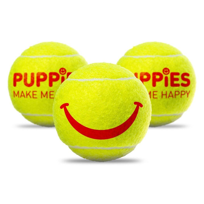 Happy Tennis Ball in neon green