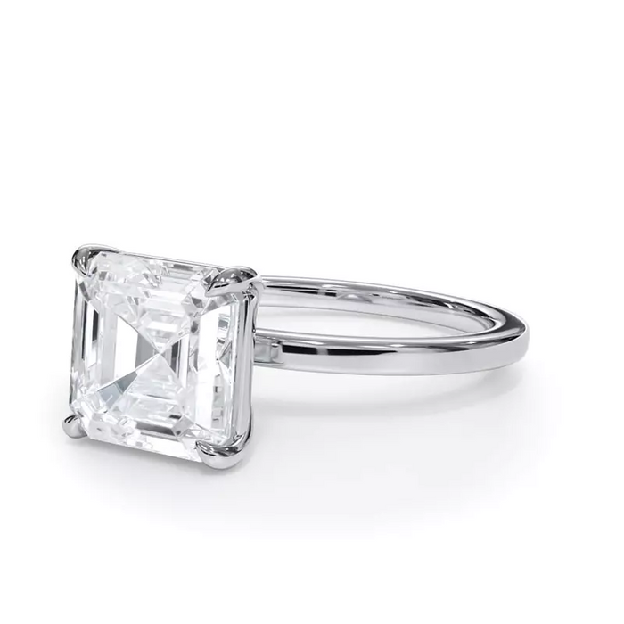 Anillo de compromiso con diamante cultivado en laboratorio de 3 CTW en oro de 14K, foto 5