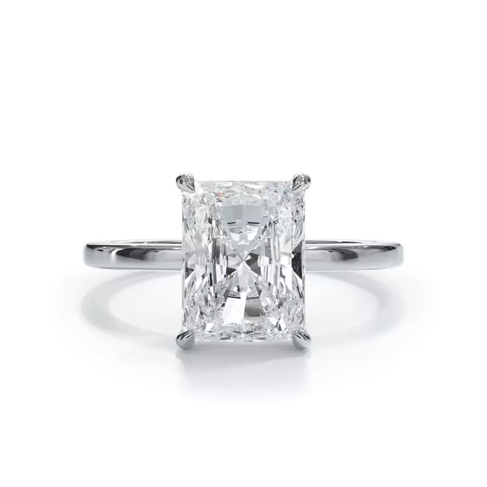 Anillo de compromiso con diamante cultivado en laboratorio de 3 CTW en oro de 14K, foto 4