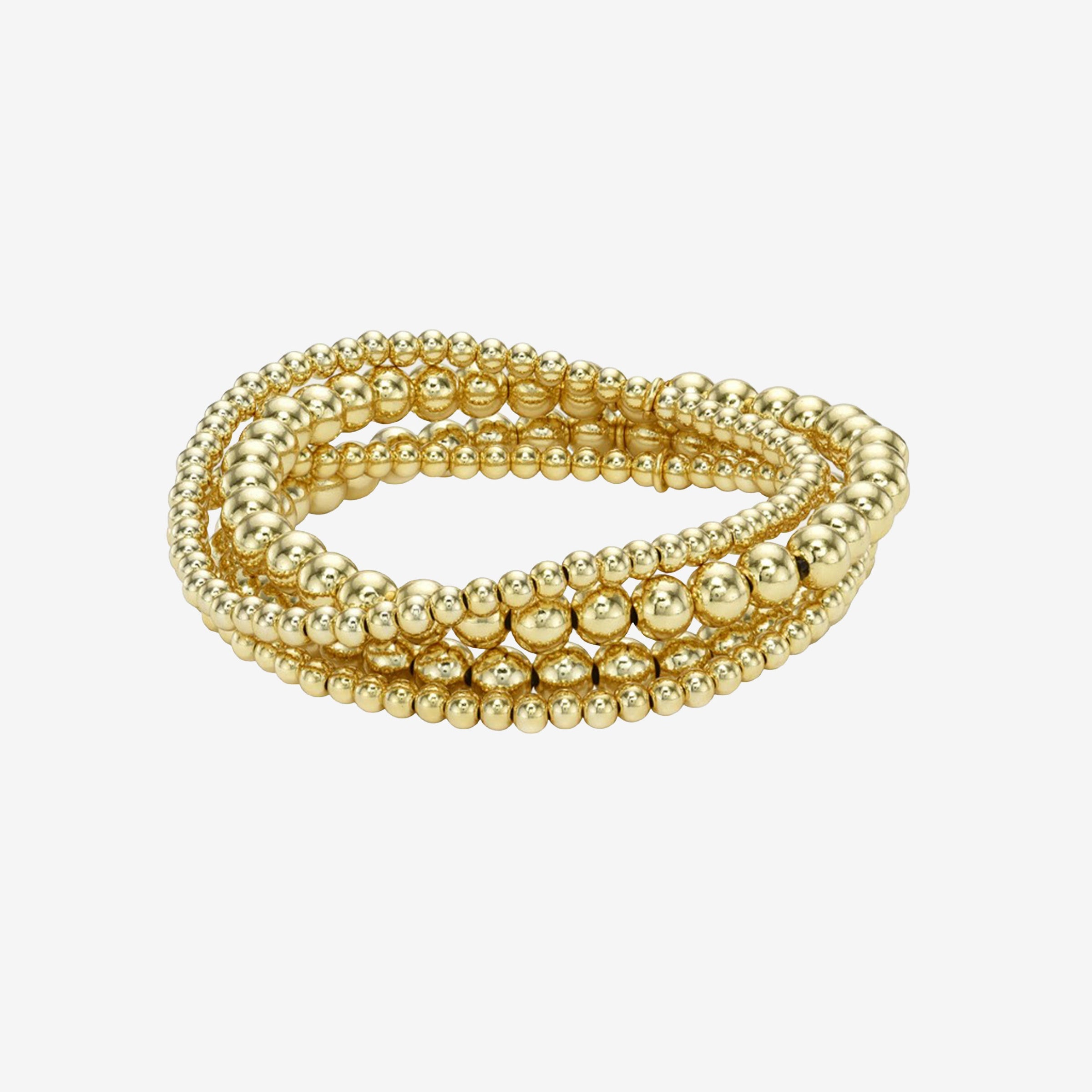 3mm and 5mm Bead Bracelet Stack Set, photo 1