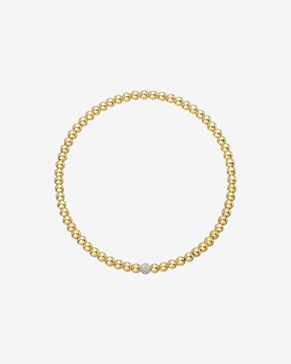 3mm Bead and Diamond Bead Bracelet, photo 1