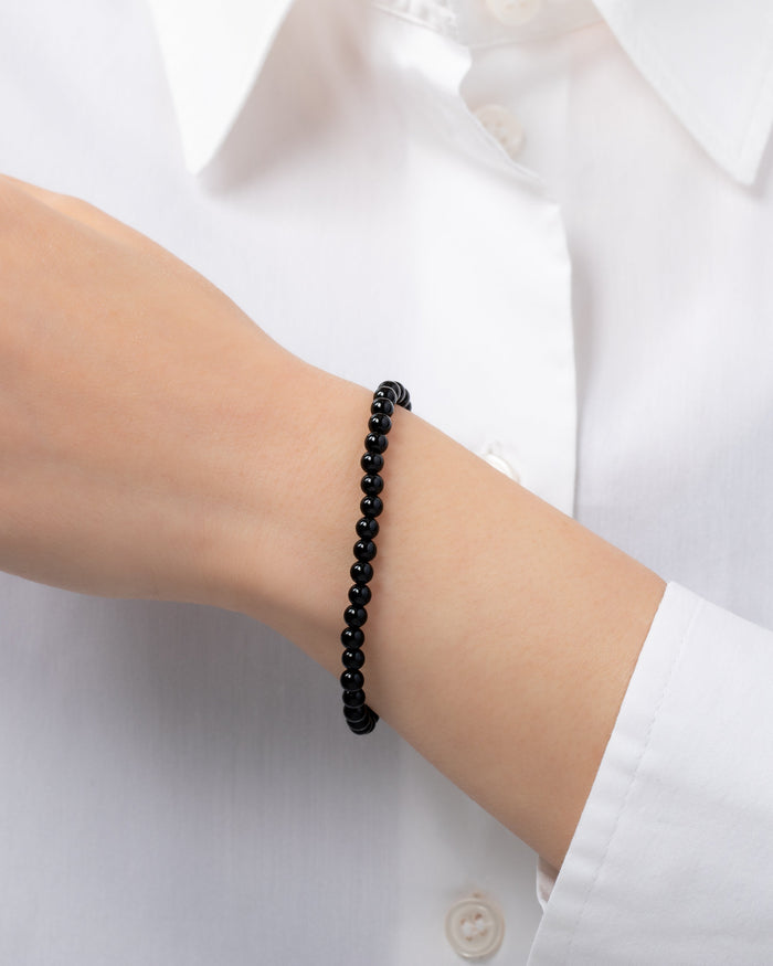 4mm Black Onyx Bead Bracelet, photo 2