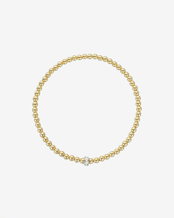 Diamond Bar 3mm Bead Bracelet, photo 1