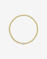 Pulsera de cuentas de 3mm con barra de diamantes