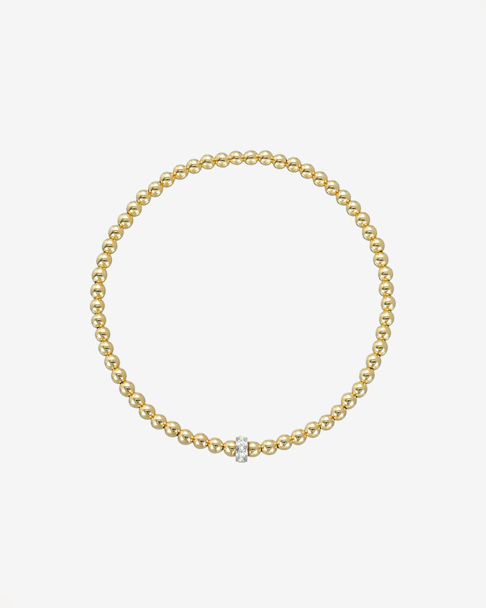 Diamond Bar 3mm Bead Bracelet, photo 1