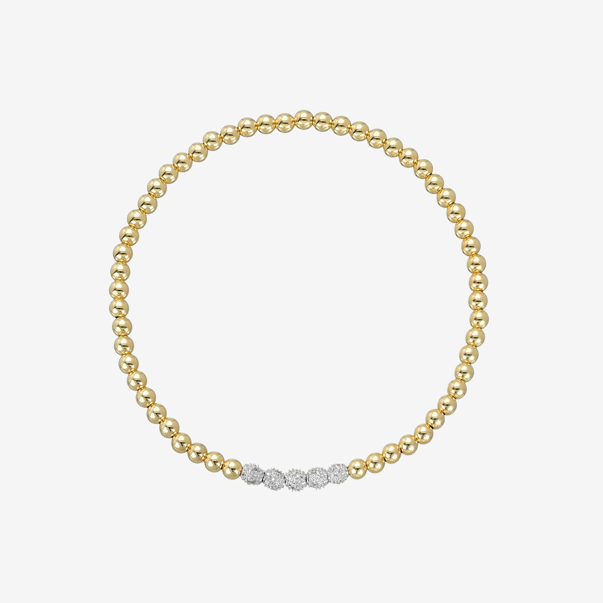 3mm Multi Diamond Bead Bracelet, photo 1