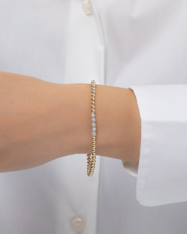 3mm Multi Diamond Bead Bracelet, photo 2