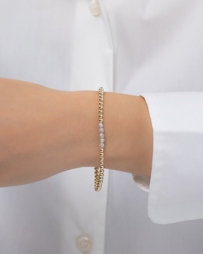 3mm Multi Diamond Bead Bracelet, photo 2
