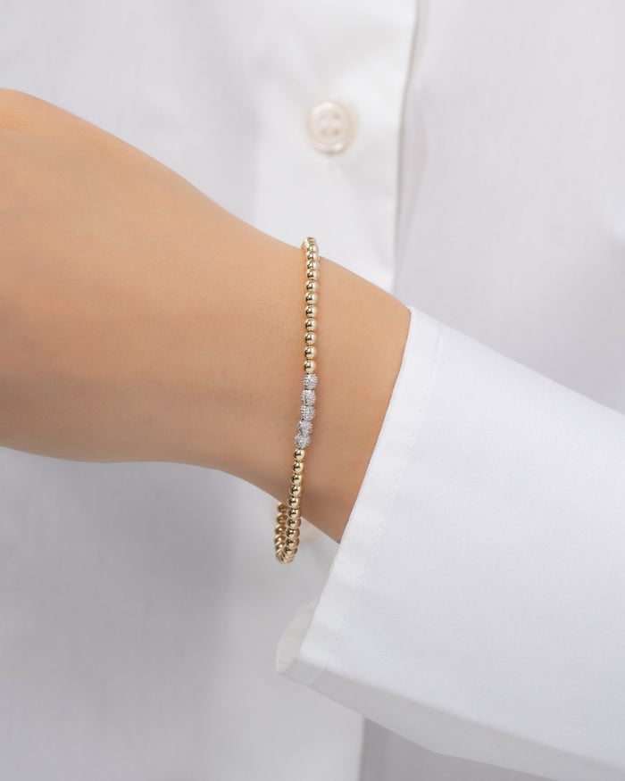 3mm Multi Diamond Bead Bracelet, photo 6