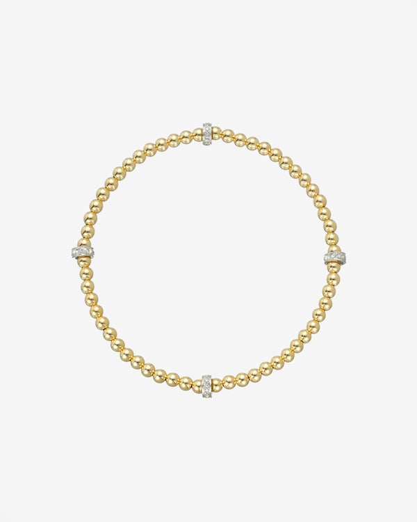 3mm Segment Bead and Diamond Bar Bracelet, photo 1