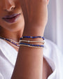 Pulsera segmentada de cuentas de 3 mm con barras de diamantes, foto 7