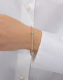 Pulsera segmentada de cuentas de 3 mm con barras de diamantes, foto 4