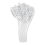 1 Ct. T.W. Diamond Bypass Band Ring in 14K White Gold, photo 5
