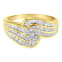 1 1/2 Ct. T.W. Diamond Cocktail Bypass Ring in 14K Yellow Gold, photo 1