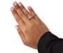 Conjunto de anillos de compromiso de cóctel con diamantes marquesa de 1/3 ct. p.t. en oro amarillo y blanco de 14K, foto 3