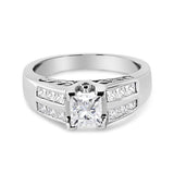 1 1/4 Ct. T.W. Princess-Cut Diamond Channel-Set Engagement Ring in 14K White Gold