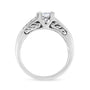 Anillo de compromiso de canal con diamantes talla princesa de 1 1/4 ct. p.t. en oro blanco de 14K, foto 4