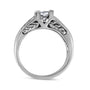 Anillo de compromiso de canal con diamantes talla princesa de 1 1/4 ct. p.t. en oro blanco de 14K, foto 5
