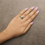 1 Ct. T.W. Round and Baguette Diamond Cluster Bridal Set in 14K White Gold, photo 3