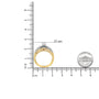 1 1/2 Ct. T.W. Round and Princess-Cut Diamond Band Ring in 14K Yellow and White Gold, photo 5