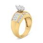 1 3/4 Ct. T.W. Round, Baguette, Princess and Pie-Cut Diamond Ring in 14K Yellow and White Gold, photo 4