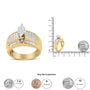1 3/4 Ct. T.W. Round, Baguette, Princess and Pie-Cut Diamond Ring in 14K Yellow and White Gold, photo 5