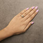 Anillo bypass con motivo de ola con diamantes redondos de 1/4 ct. p.t. en oro amarillo de 14K, foto 3