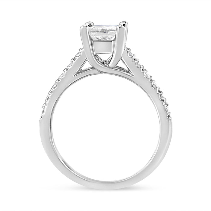 1 1/5 Ct. T.W. 4-Prong-Set Princess Diamond Classic Engagement Ring in 14K White Gold, photo 5