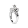 1 Ct. T.W. Round and Baguette-Cut Diamond Swirl Cocktail Ring in 14K White Gold, photo 4