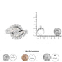 1 Ct. T.W. Round and Baguette-Cut Diamond Swirl Cocktail Ring in 14K White Gold, photo 6