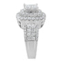2 1/4 Ct. T.W. Round and Princess Diamond Ring in 14K White Gold, photo 6