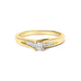 Anillo de compromiso con diamantes de talla princesa de 1/4 ct. p.t. en oro amarillo de 14K, foto 1