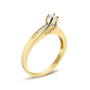 Anillo de compromiso con diamantes de talla princesa de 1/4 ct. p.t. en oro amarillo de 14K, foto 4