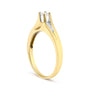 Anillo de compromiso con diamantes de talla princesa de 1/4 ct. p.t. en oro amarillo de 14K, foto 5