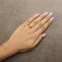 Anillo de compromiso con diamantes de talla princesa de 1/4 ct. p.t. en oro amarillo de 14K, foto 3