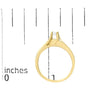 Anillo de compromiso con diamantes de talla princesa de 1/4 ct. p.t. en oro amarillo de 14K, foto 7