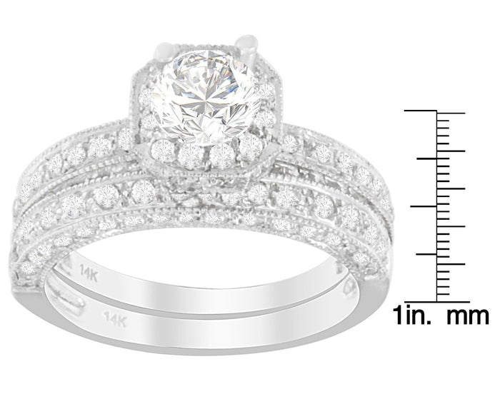 1 Ct. T.W. Round-Cut Diamond Prong-Set Rounded Ring in 14K White Gold, photo 5