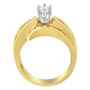 Anillo de cóctel con diamantes de 1 1/3 ct. p.t. en oro de dos tonos de 14K, foto 5