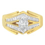 Anillo de cóctel con diamantes de 1 ct. p.t. en oro de dos tonos de 14K, foto 1
