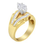 Anillo de cóctel con diamantes de 1 ct. p.t. en oro de dos tonos de 14K, foto 5